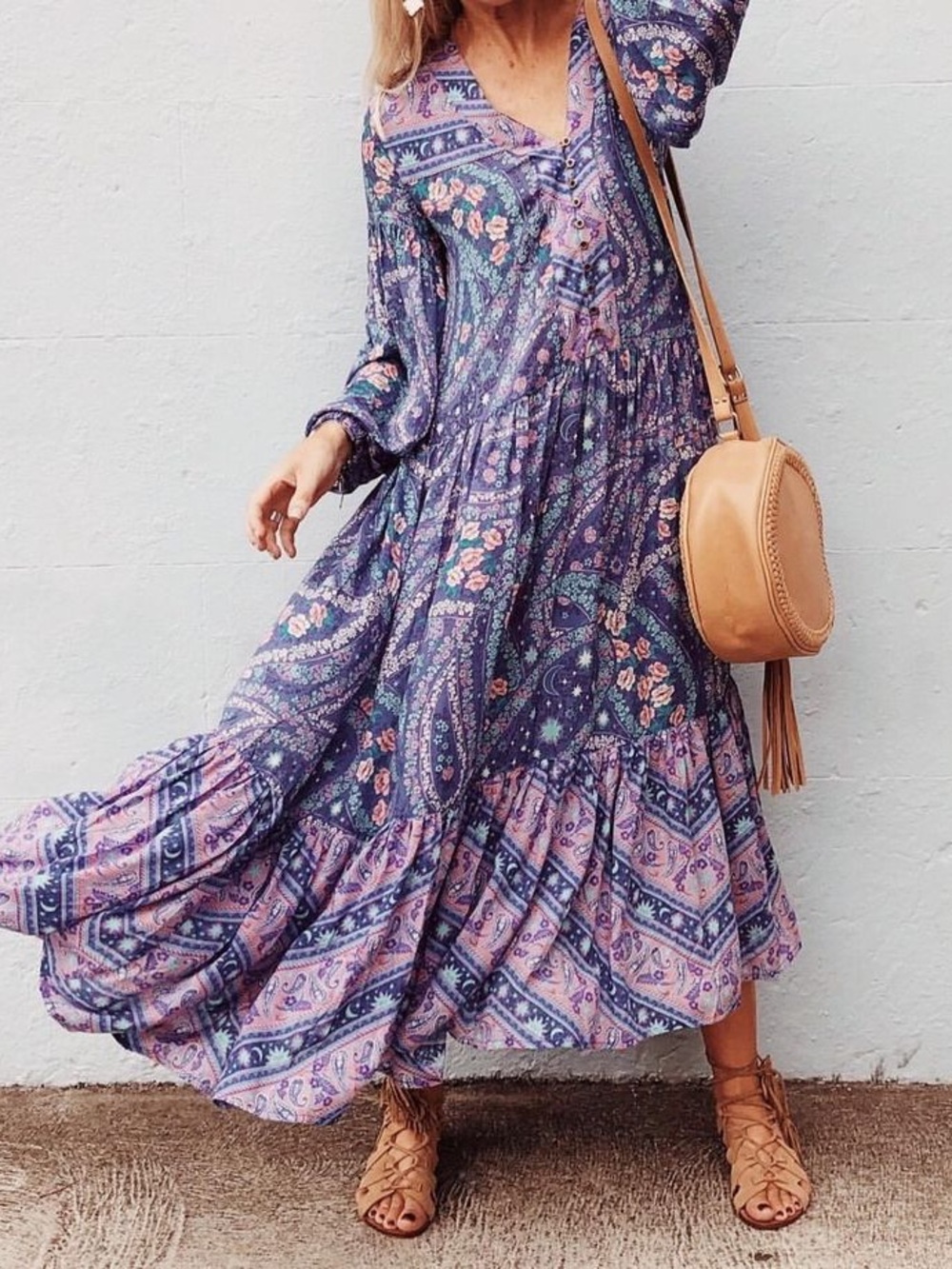 Spell City Lights Gown Maxi Dress Indigo, XS